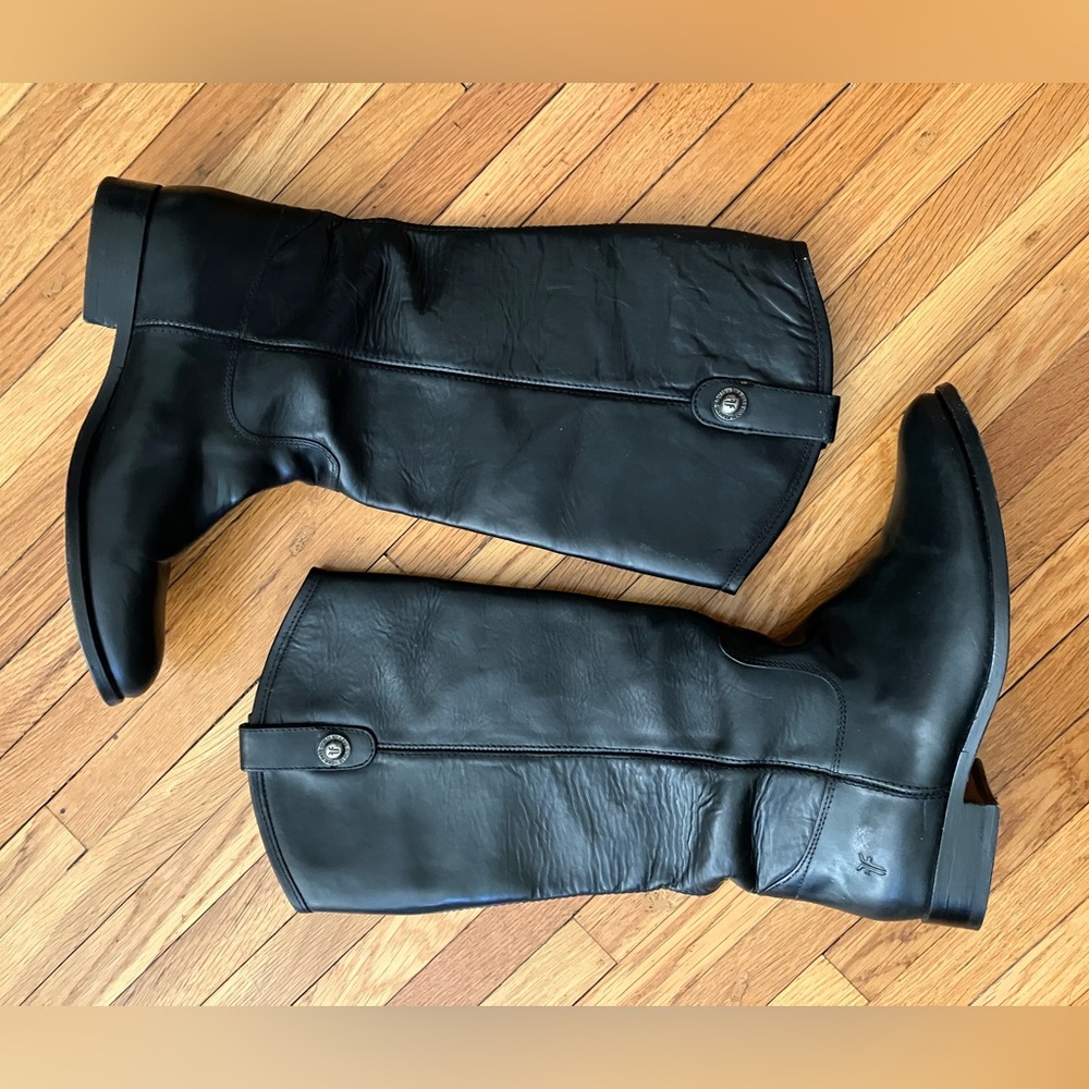FRYE Black Melissa Leather Boots sz 10